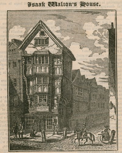 Isaak Waltons Huis, Fleet Street, Londen door English School