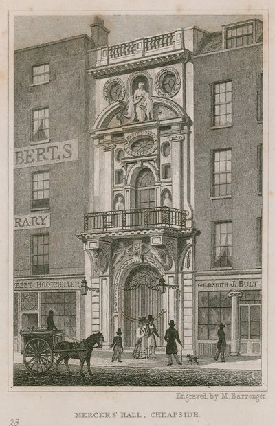 Mercers Hall, Cheapside, Londen door English School