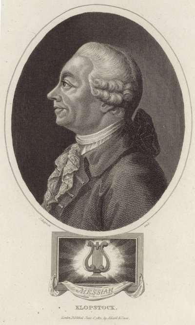 Portret van Friedrich Gottlieb Klopstock door English School