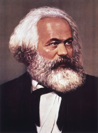 Portret van Karl Marx door English School