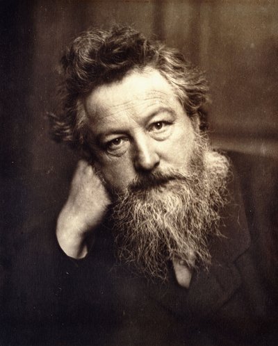 Portret van William Morris, 1886 door English School