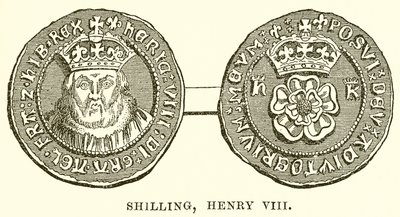 Shilling, Hendrik VIII door English School