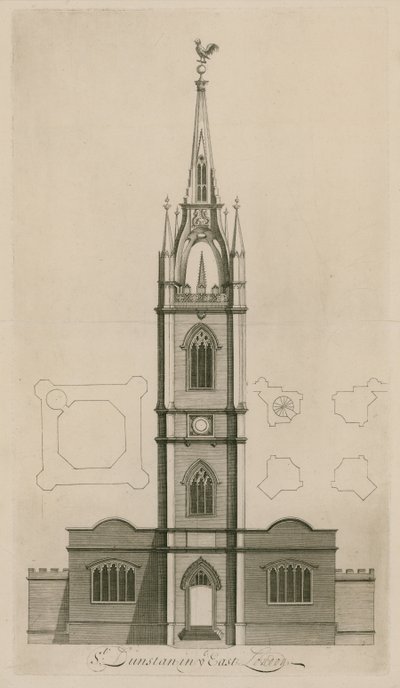 St Dunstan in het Oosten, Londen door English School