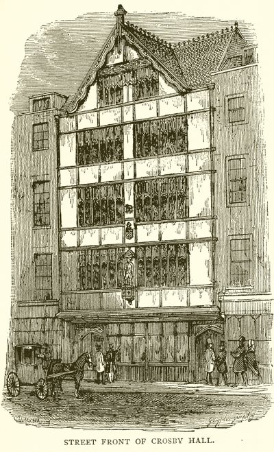 Crosby Hall in 1790 door English School