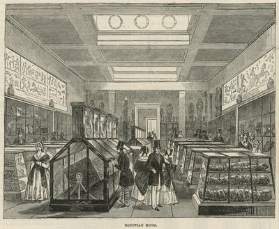 De Egyptische kamer in het British Museum door English School