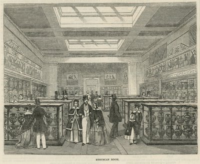 De Etruskische kamer in het British Museum door English School