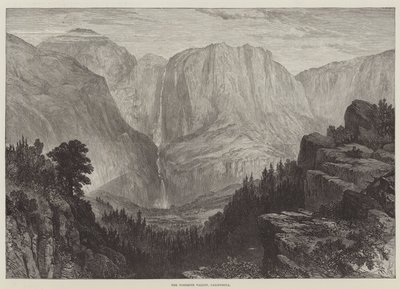 De Yosemite-vallei, Californië (gravure) door English School