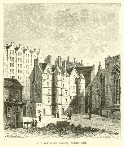 De tolbooth gevangenis, Edinburgh door English School