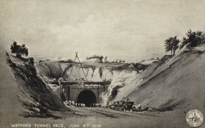 Watford Tunnel Face, 6 juni 1837 door English School