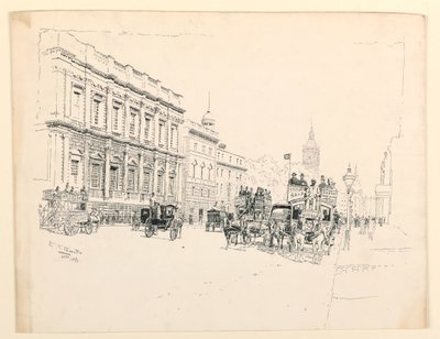 De banketzaal, Whitehall, Londen door Ernest Clifford Peixotto