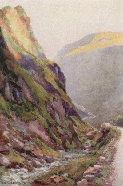 Honister Pass - Dageraad door Ernest William Haslehust