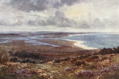 Poole Harbour vanaf Studland door Ernest William Haslehust