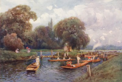 Rivier de Theems: Molesey Lock door Ernest William Haslehust