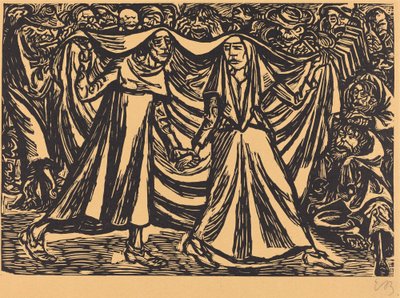 De dans van de dood II, 1921 door Ernst Barlach