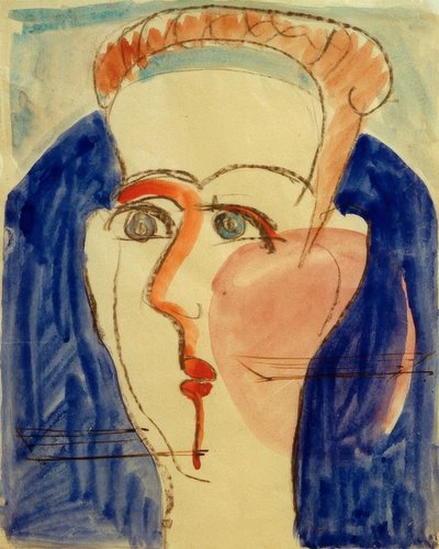 Vrouwenhoofd door Ernst Ludwig Kirchner