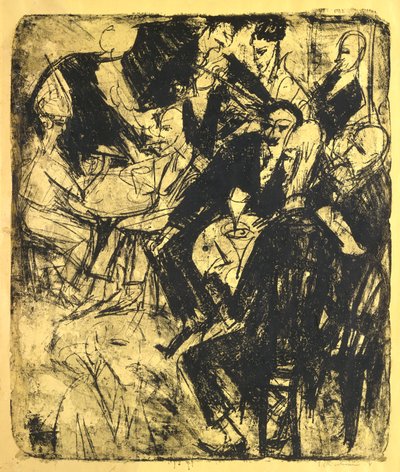 Muziekrestaurant; Musikrestaurant, 1914 door Ernst Ludwig Kirchner