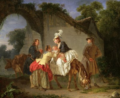 Afscheid van de verpleegster, 1776-77 door Etienne Aubry