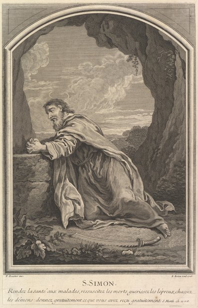 Sint Simon, 1726 door Etienne Brion