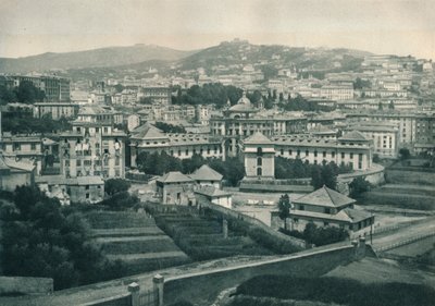 Uitzicht op Genua, Italië, 1927 door Eugen Poppel