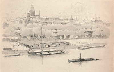 De Quai St Bernard, 1915 door Eugene Bejot