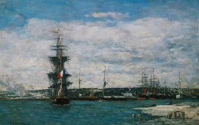 De Haven van Havre, ca. 1864-66 door Eugene Louis Boudin