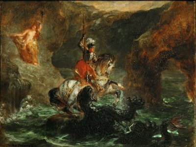 Perseus Bevrijdt Andromeda, 1847 door Eugène Delacroix