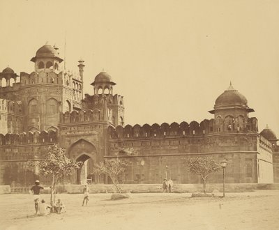 Lahore-poort van het paleis door Felice Beato