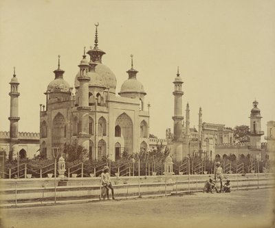 Moskee in de Hussainabad Imambara door Felice Beato