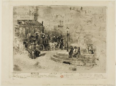 De Place Pigalle in 1878 door Felix Hilaire Buhot