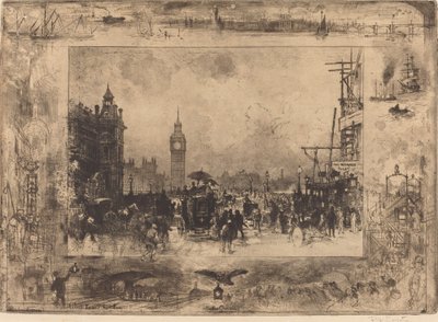 Westminster Bridge door Felix Hilaire Buhot