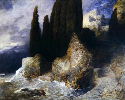 Italiaans landschap door Ferdinand Keller