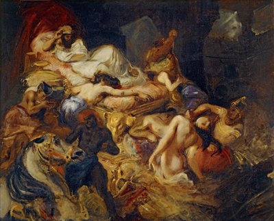 Dood van Sardanapalus door Ferdinand Victor Eugene Delacroix