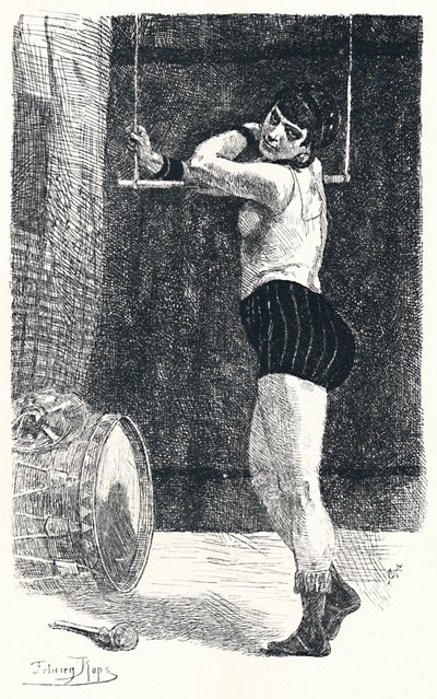 De vrouw met de trapeze, ca. 1875, 1896 door Félicien Rops