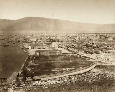 Uitzicht op Smyrna, in Turkije door Félix Bonfils