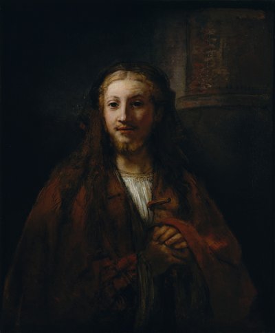 Christus met een Staf door Follower of Rembrandt