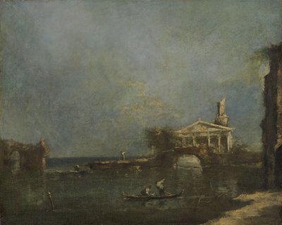 Lagune bij Venetië door Francesco Guardi (attributed to)