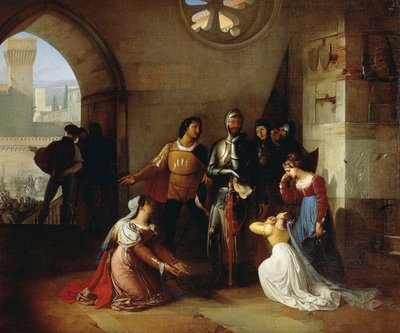 Peter Rossi, Gevangen door de Scaligeri door Francesco Hayez