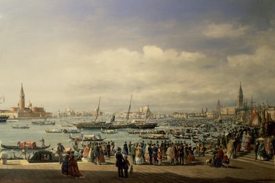 Napoleon III arriveert in Venetië door Francesco Zanin