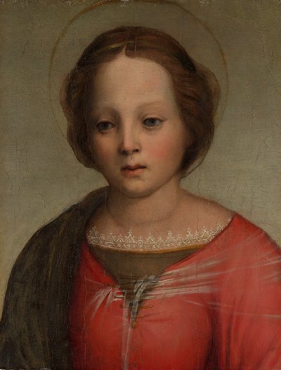 Hoofd van de Madonna door Francesco di Cristofano Franciabigio