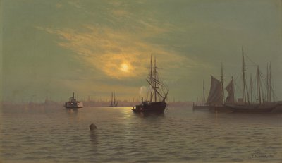 Hoboken om middernacht, 1872 door Francis Augustus Silva