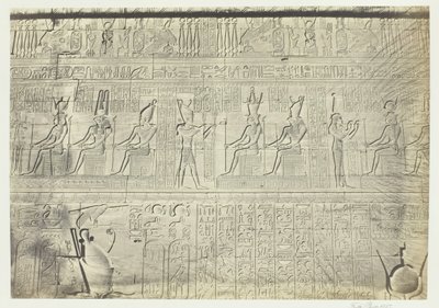 Beelden van de Buitenmuur, Dendera, 1857 door Francis Frith