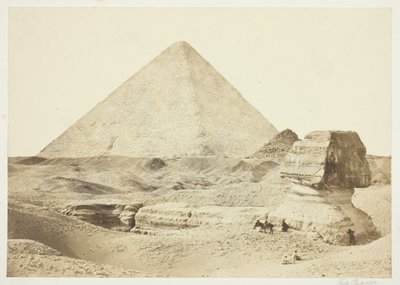 De Sfinx en Grote Piramide door Francis Frith