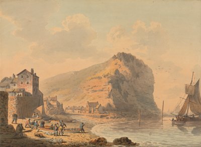 Staithes, Yorkshire door Francis Nicholson