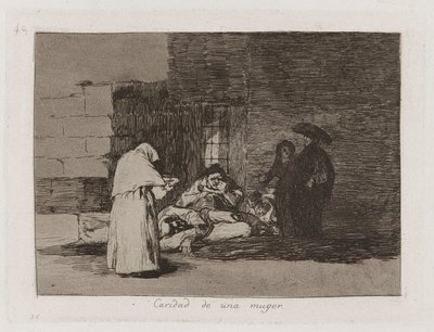 Caridad de una muger (Een vrouw) door Francisco de Goya