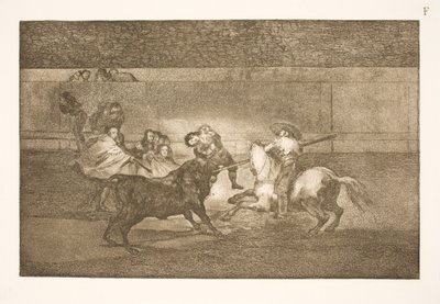 De dood van Pepe Illos (3e compositie) door Francisco de Goya