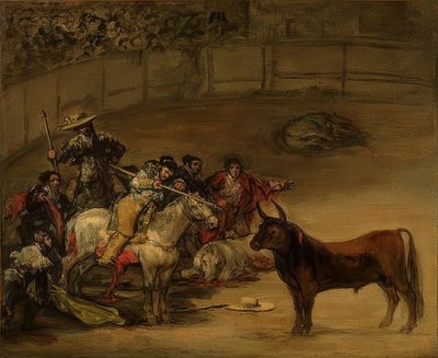 Stierengevecht, Suerte de Varas. 1824 door Francisco de Goya