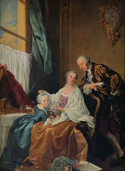 Familieportret, 1756 door Francois Hubert Drouais