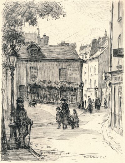 Place du Tertre, Montmartre, 1915 door Frank Milton Armington