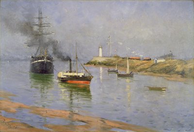 De Haven van Honfleur, 1886 door Frank Myers Boggs