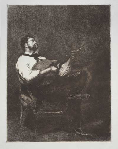 Gitaarspeler, 1861 door François Bonvin